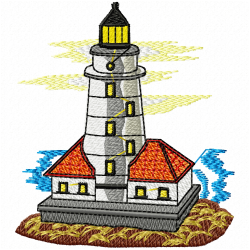 Lighthouse Embroidery Design 7 Lighthouse Embroidery Design 7